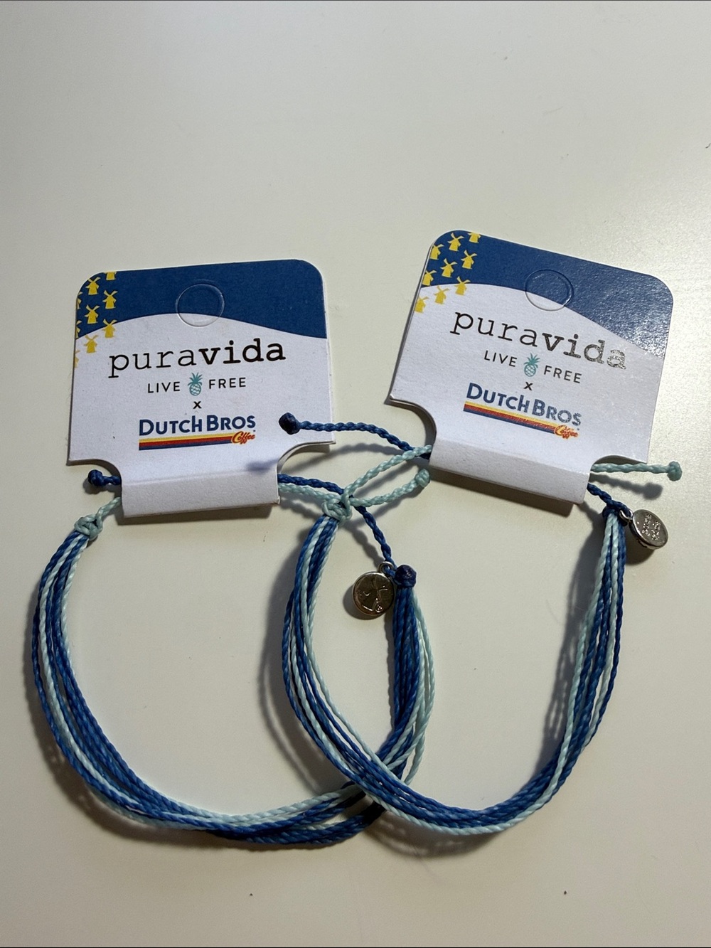 Pura Vida x Dutch Bros Blue Ombre Layered Friendship Bracelets (sold separately)